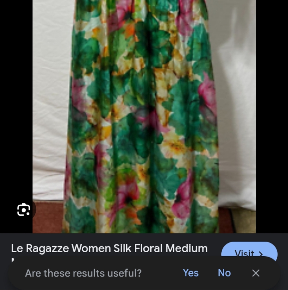 NWT.Le Ragazze Multi Color Silk Mide Dress.Pit To Pit 21" - Picture 9 of 9